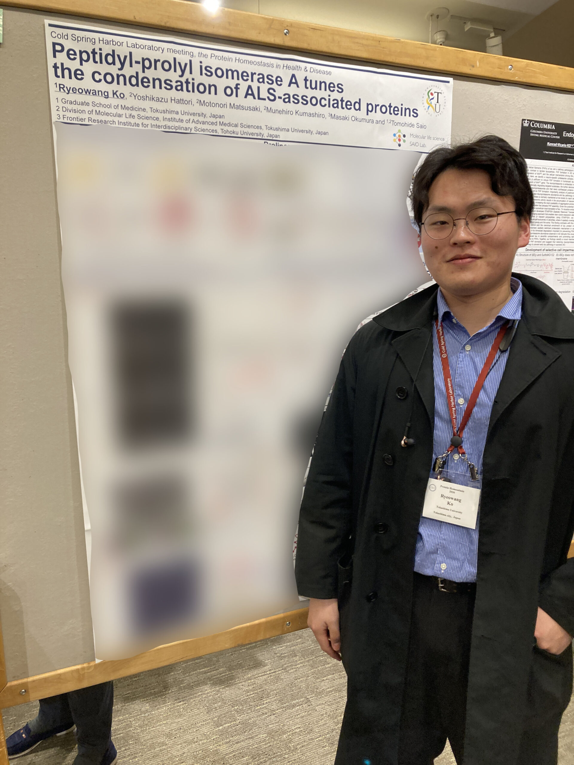 Cold Spring Harbor Laboratory Meeting, Protein Homeostasis in Health and Disease にて、齋尾、および大学院生の高さんが研究発表を行いました．